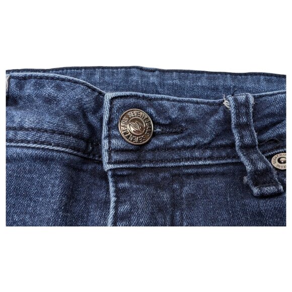 Seven7 High Rise Ankle Skinny Jeans Womens 10 Blue Pants Stretch *READ - Picture 4 of 15